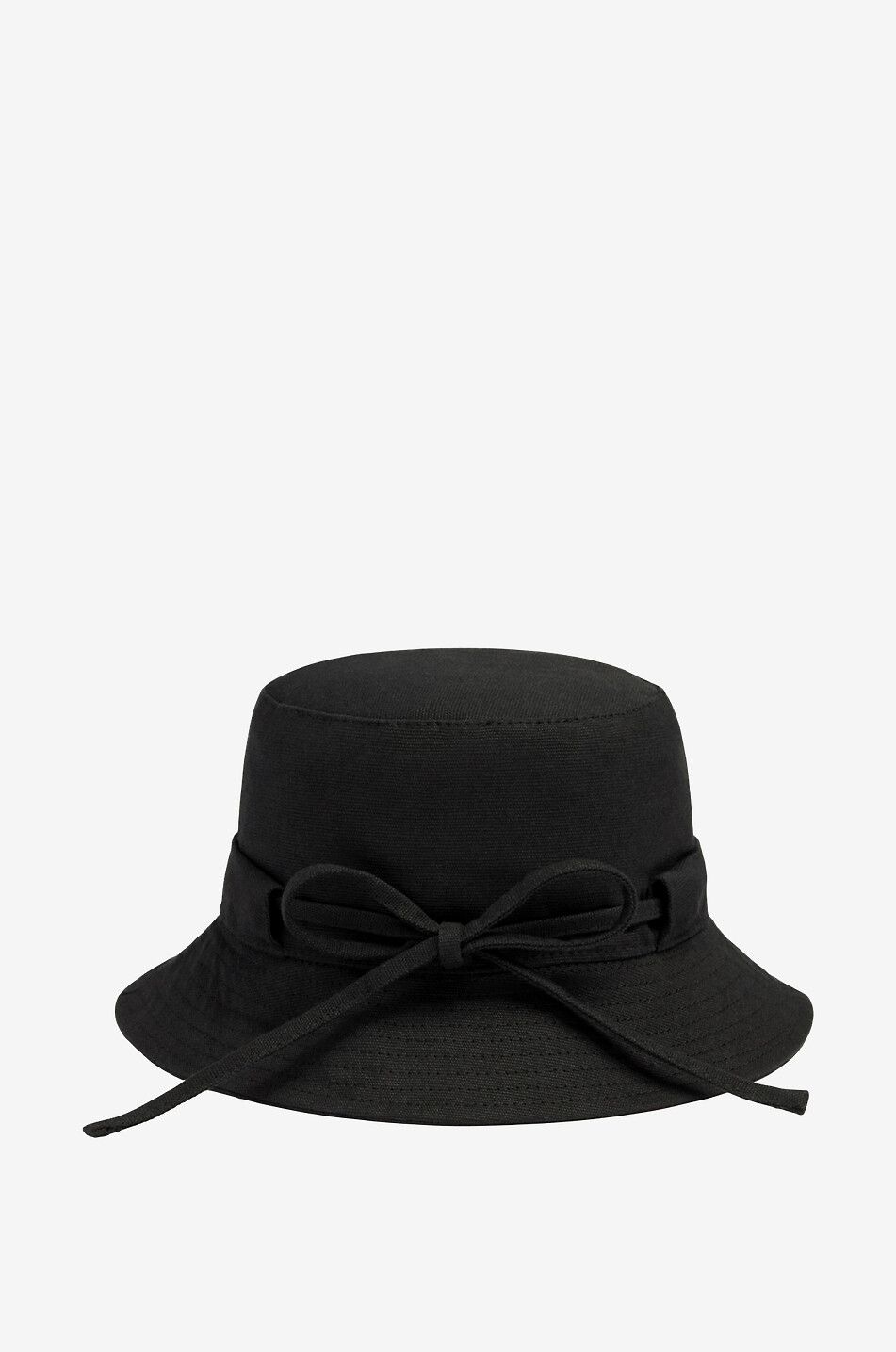 JACQUEMUS Gadjo plain cotton bucket hat Women BLACK 2