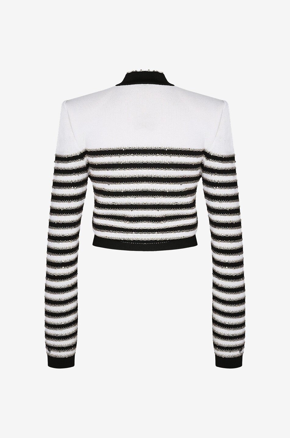 BALMAIN Cardigan rayé scintillant esprit veste en tweed Femme MULTICOLORE 2