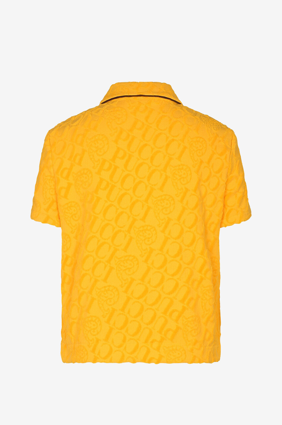 PUCCI Logo-Jacquard terry polo shirt Women YELLOW 2