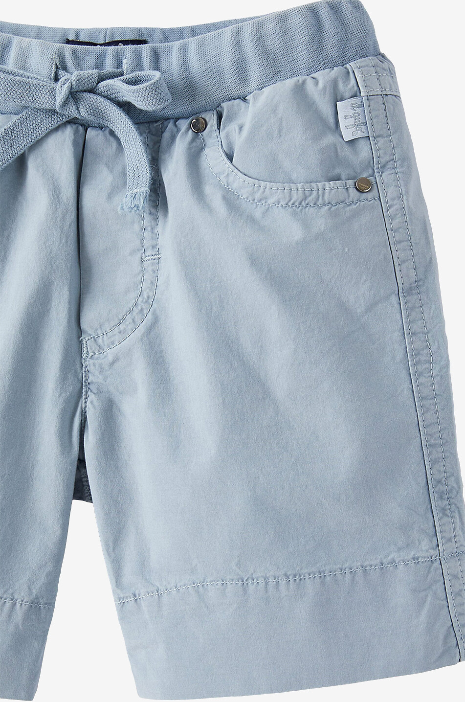 Poplin and jersey baby Bermuda shorts