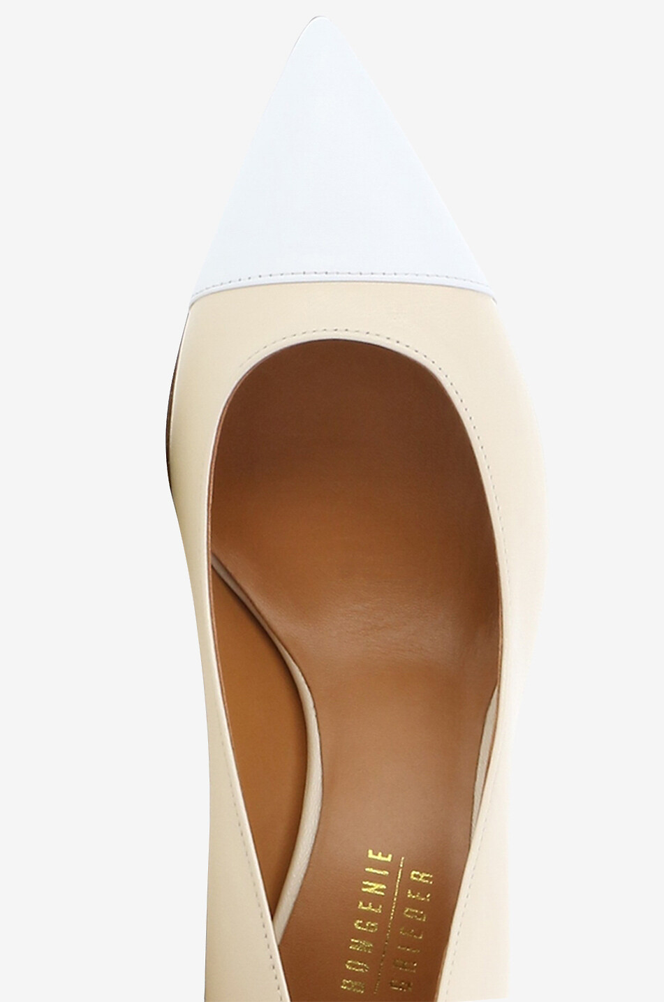 BONGENIE Brandon 65 bicolour nappa leather pumps Women BEIGE 5