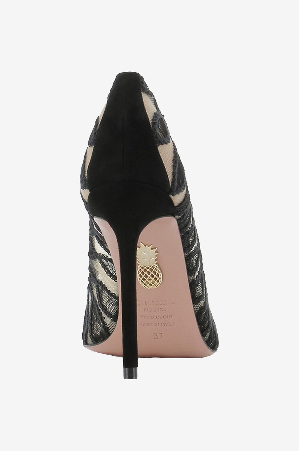 AQUAZZURA Pumps aus Spitze und Wildleder After Dark 105 Damen SCHWARZ 4