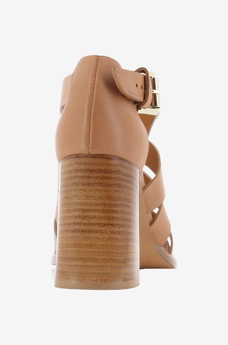 Sandales à talon carré en cuir lisse Jackson 85