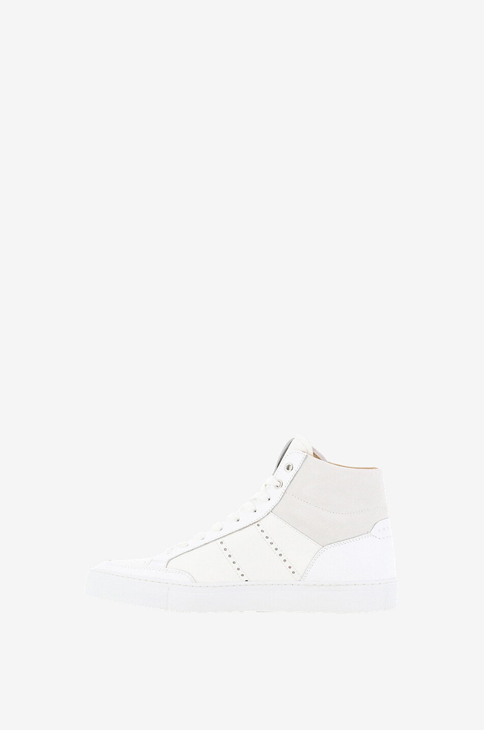 RUBIROSA Ana high-top suede and leather sneakers Men WHITE 3
