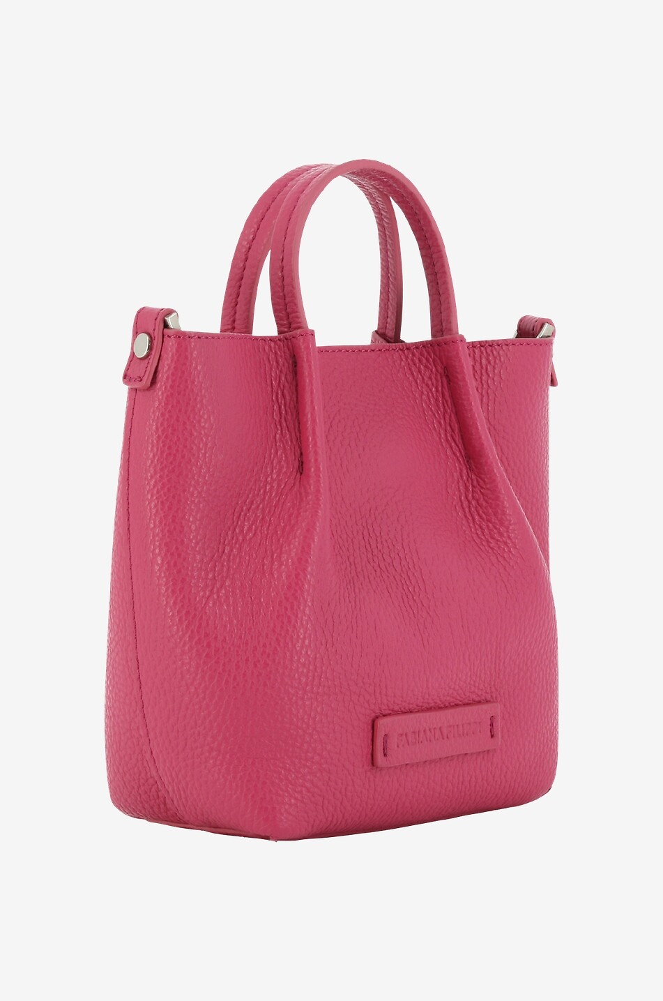 FABIANA FILIPPI Grained leather mini tote bag Women DARK PINK 2