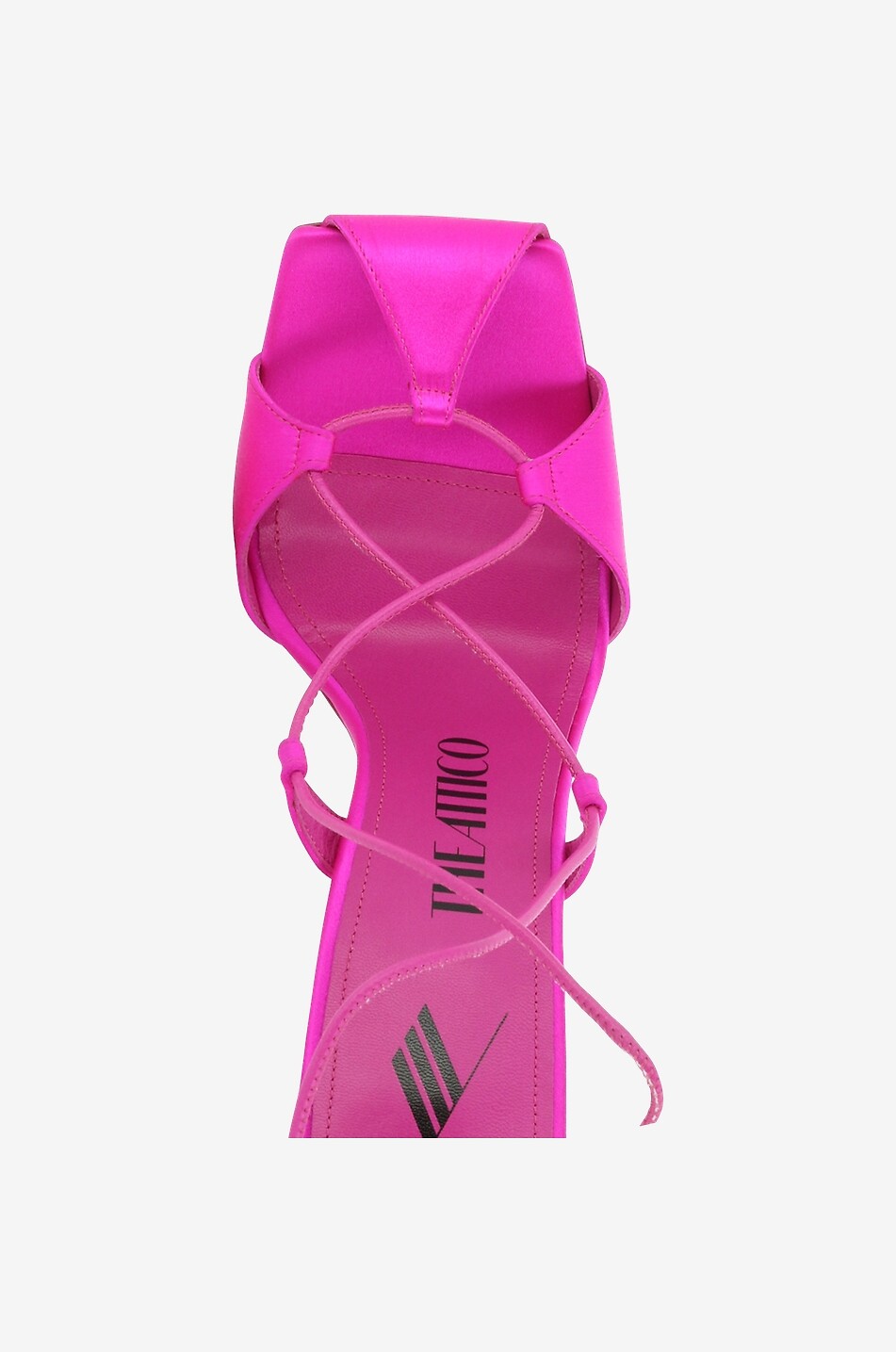 THE ATTICO Satin-Absatzsandalen zum Schnüren Adele 110 Damen DUNKELROSA 5