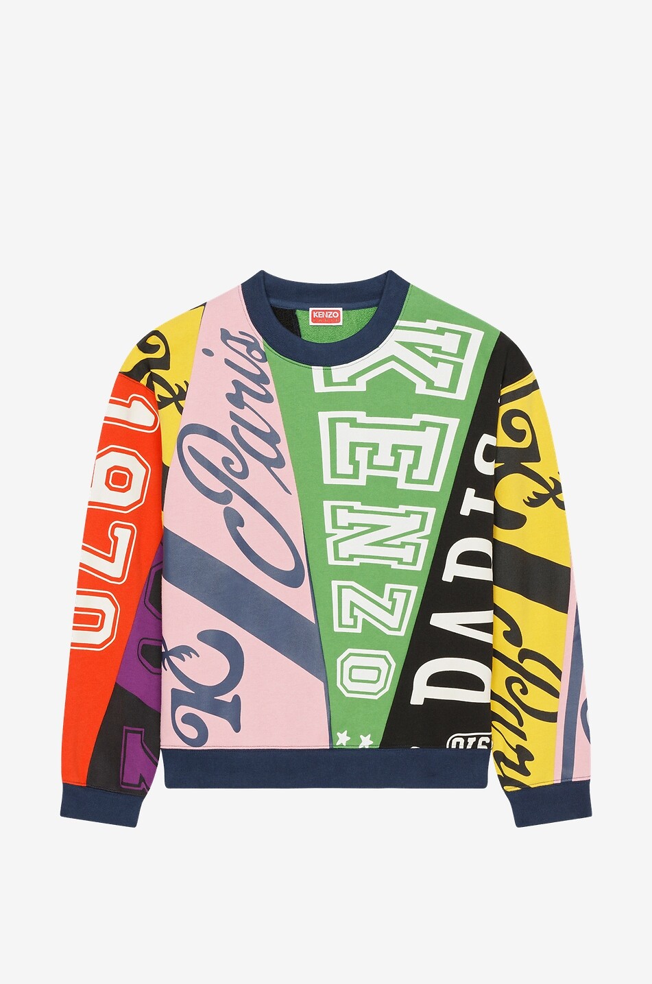 Sweat-shirt à col rond imprimé Kenzo Flag