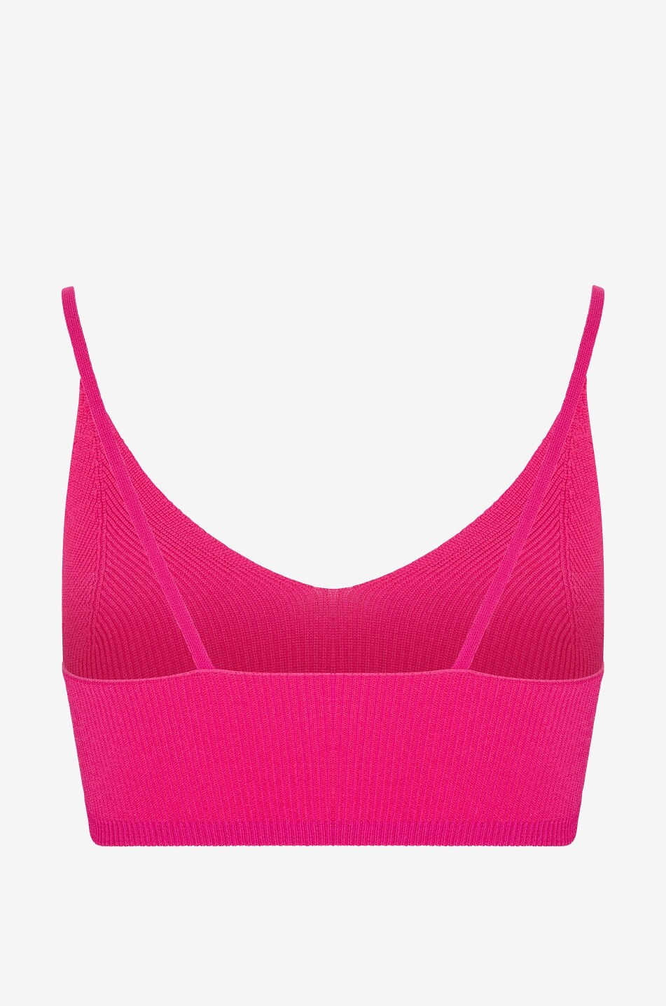 JACQUEMUS Brassière en maille côtelée Le Bandeau Pralu Femme ROSE 2