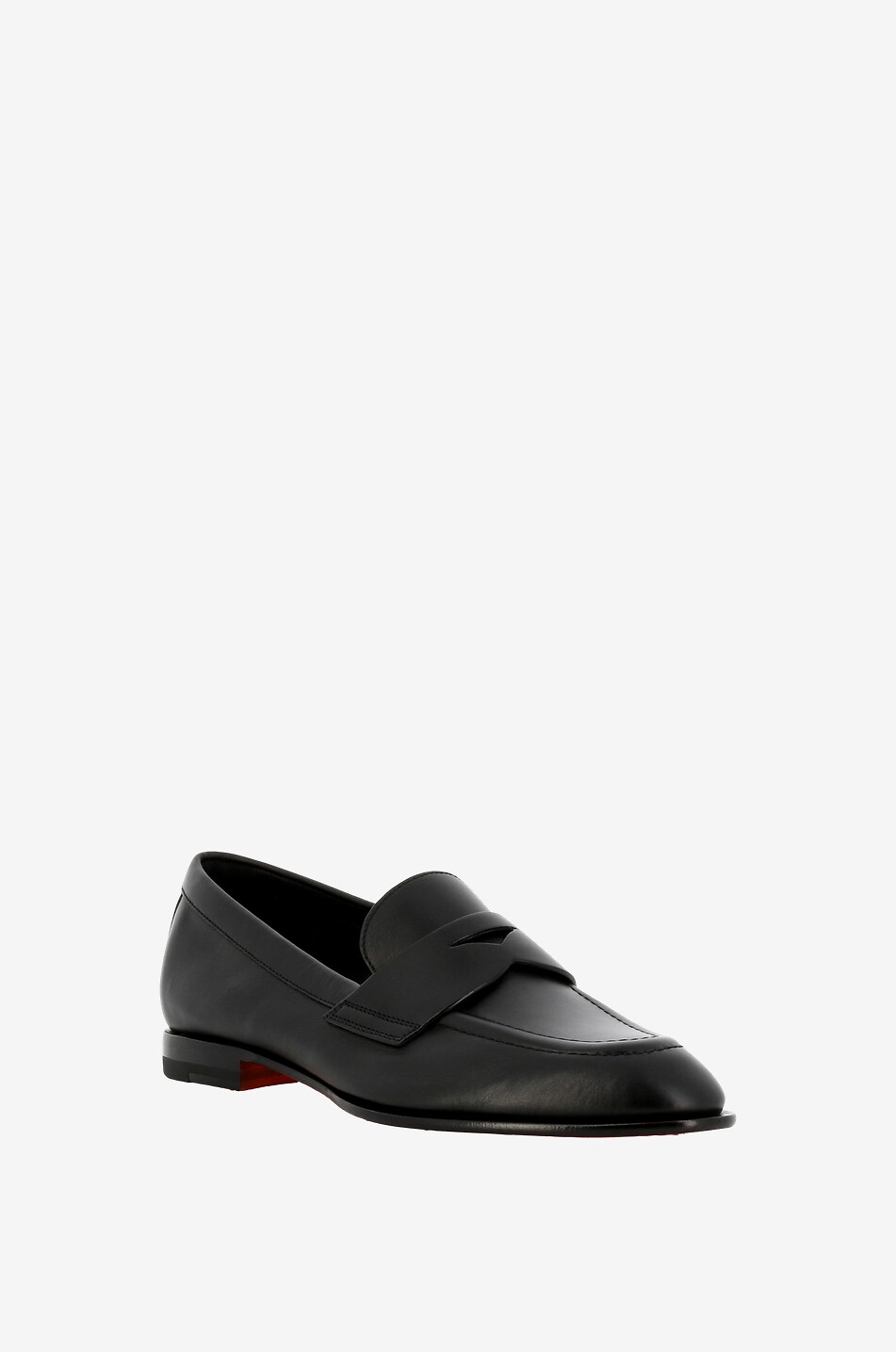 SANTONI Leather loafers Women BLACK 1