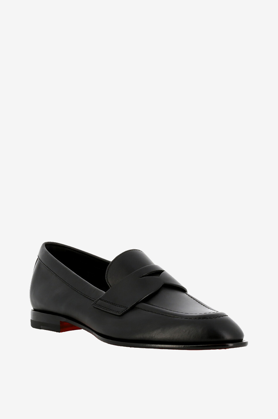 SANTONI Leather loafers Women BLACK 1