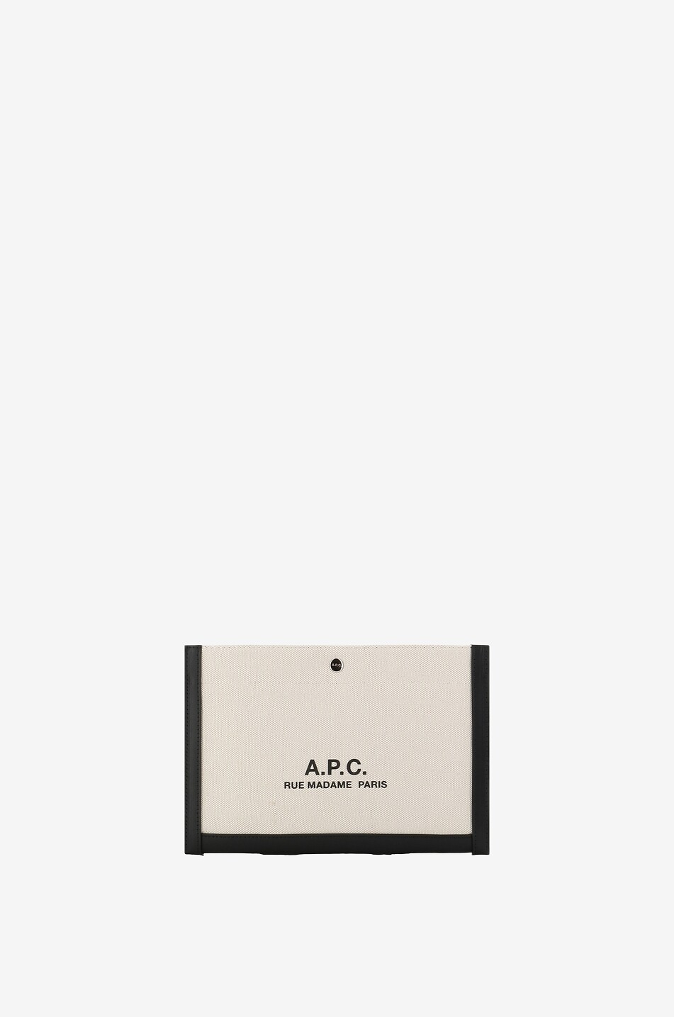 A.P.C. Camille 2.0 canvas and leather zipped pouch Women BEIGE 1