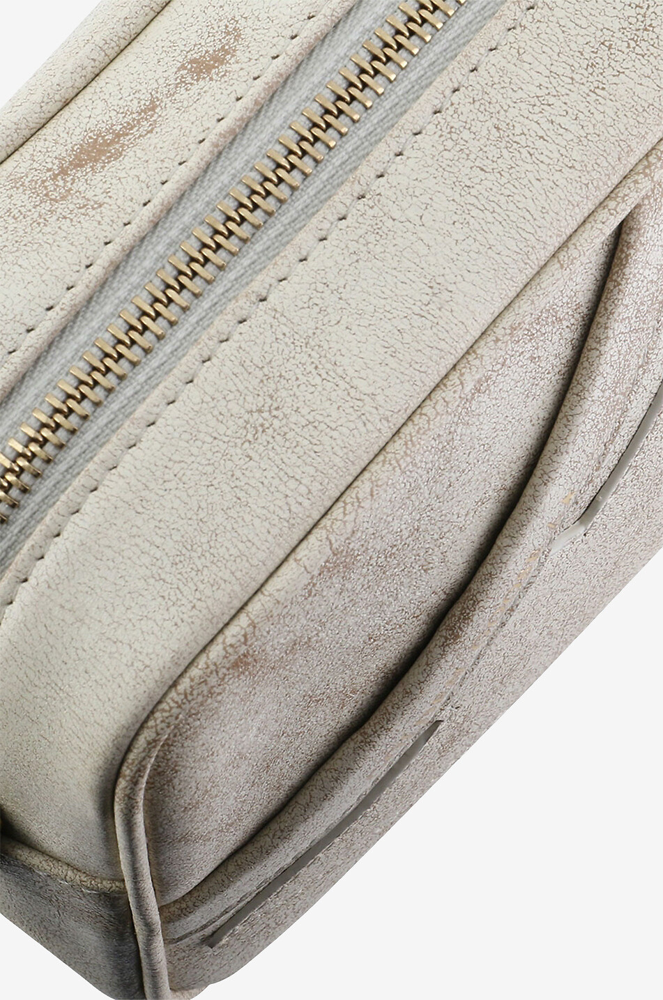 Star Large cracked leather shoulder bag