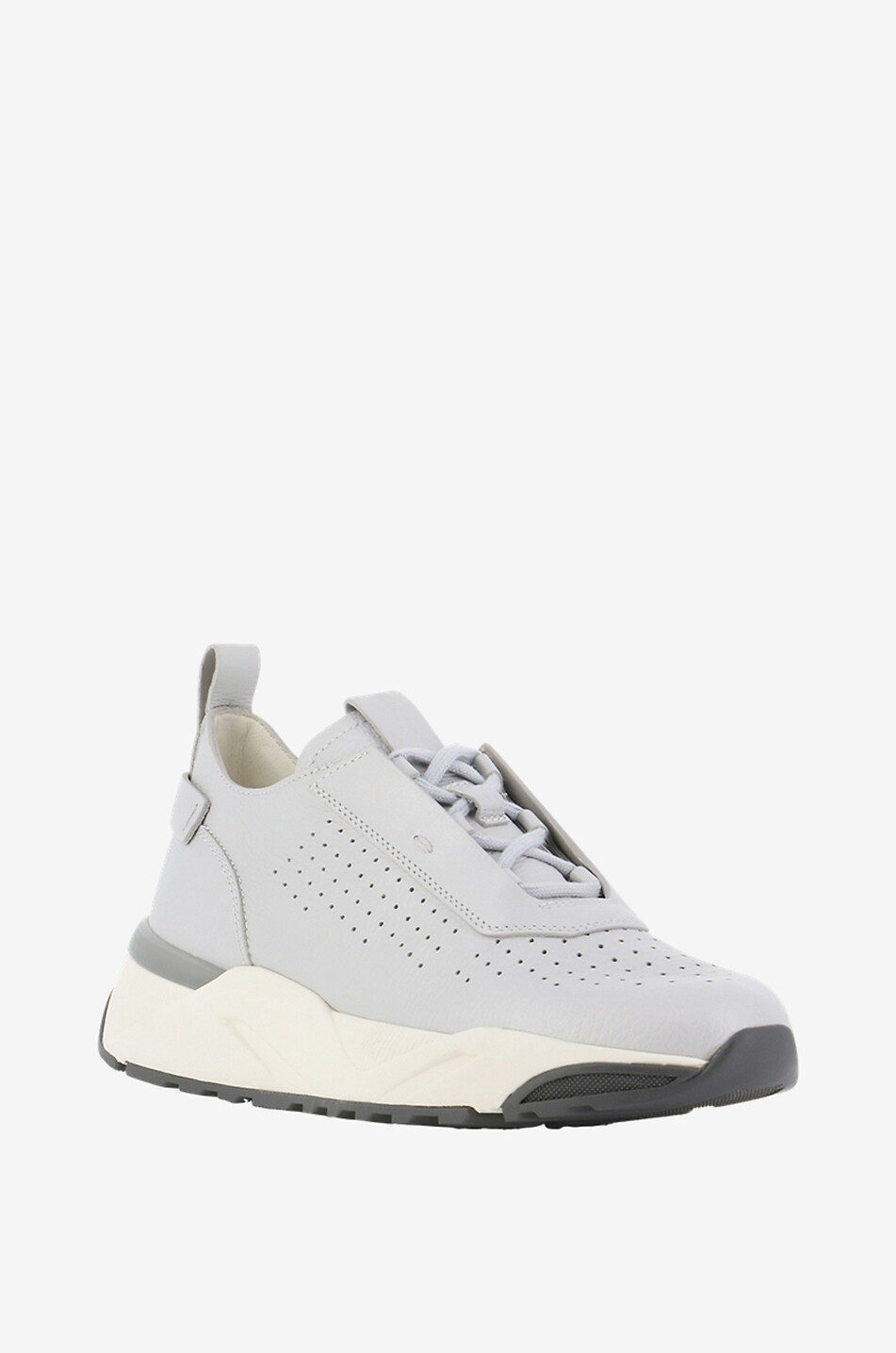 Niedrige Schnürsneakers aus Leder