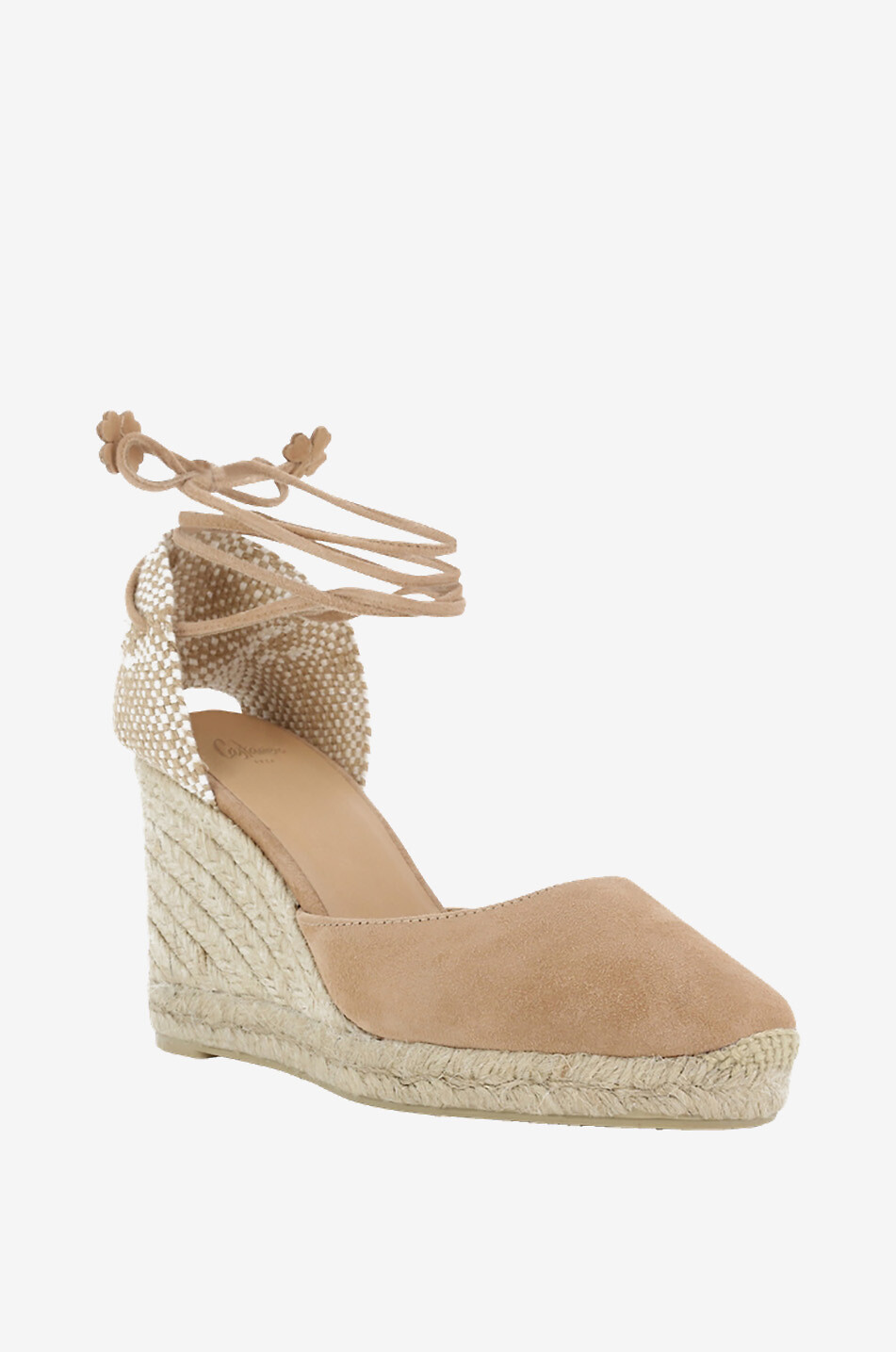 CASTANER Espadrilles à talon en daim Carina Femme CAMEL 1