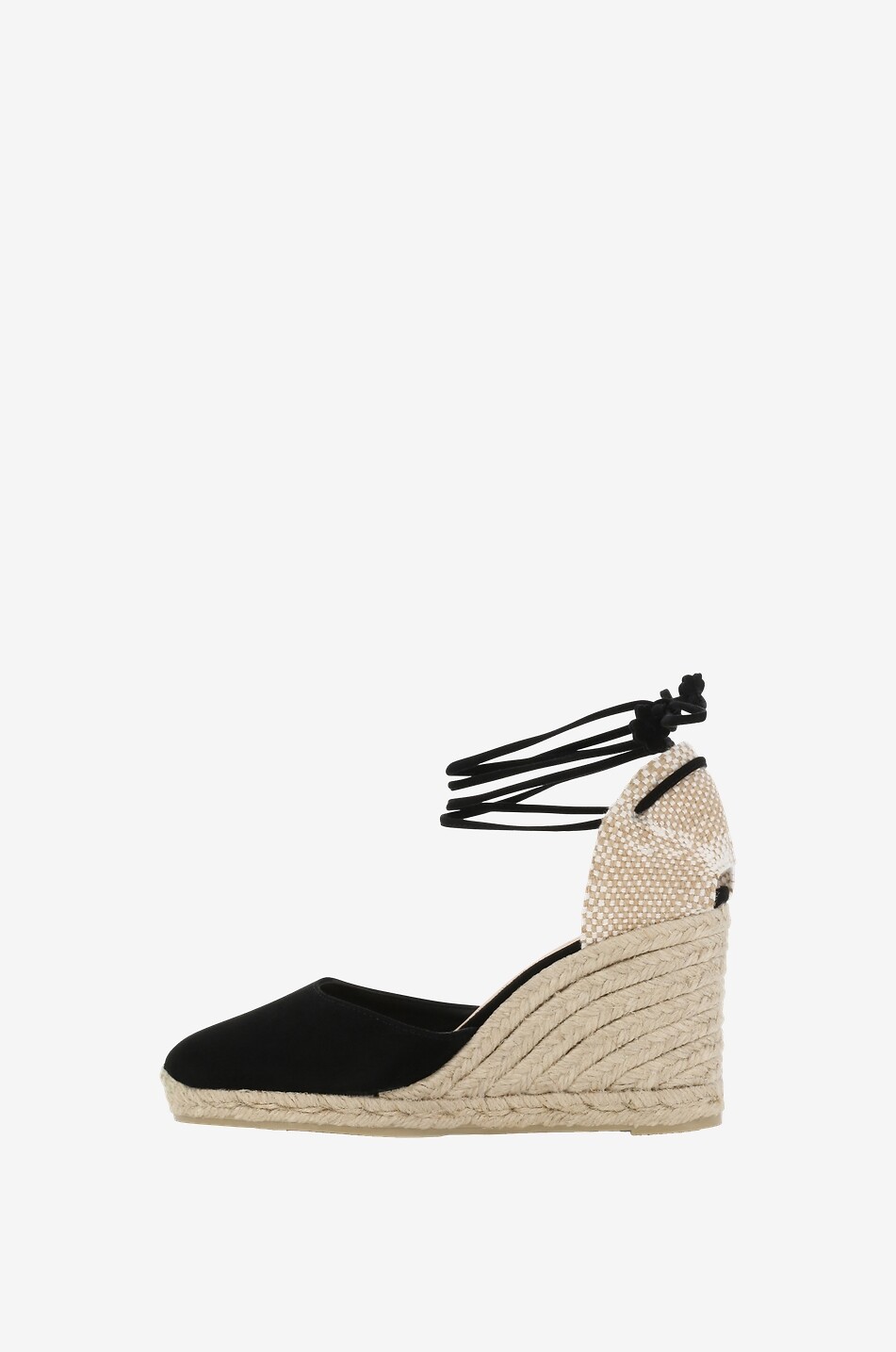 CASTANER Espadrilles à talon en daim Carina Femme NOIR 3