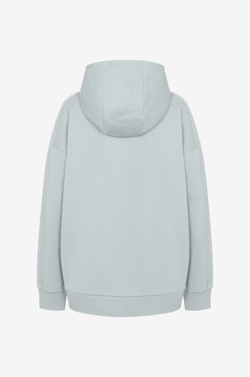 MONCLER Sweat-shirt oversize à capuche imprimé logo argenté Femme BLEU 2