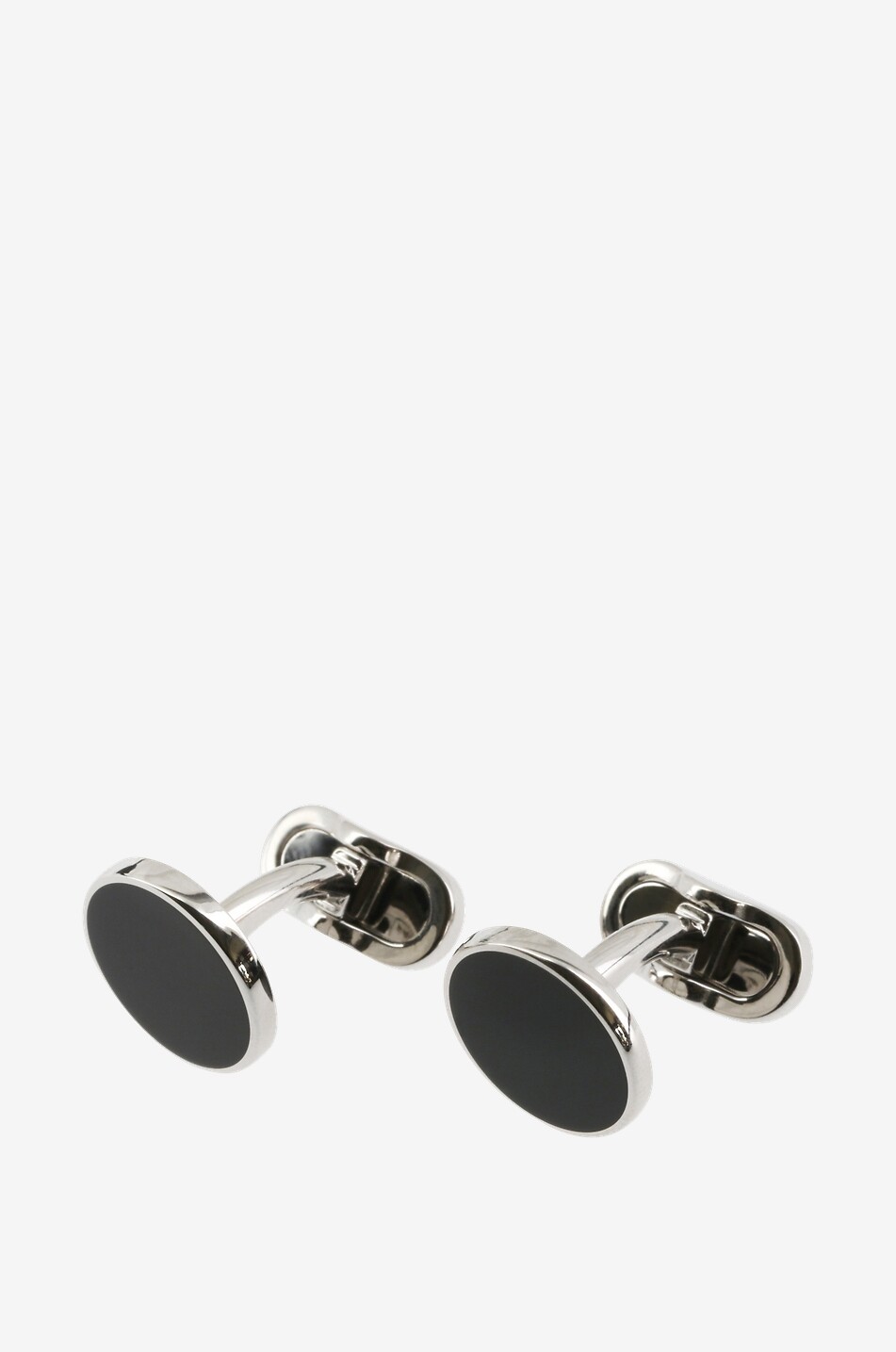 MON ART FIRENZE Gino enamelled cufflinks Men BLACK 1