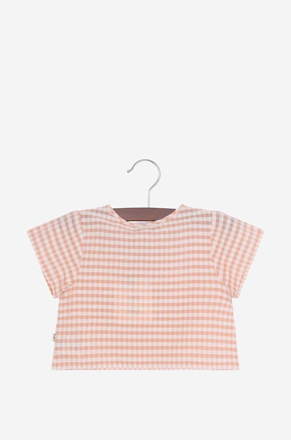 Petra short-sleeved baby checked shirt