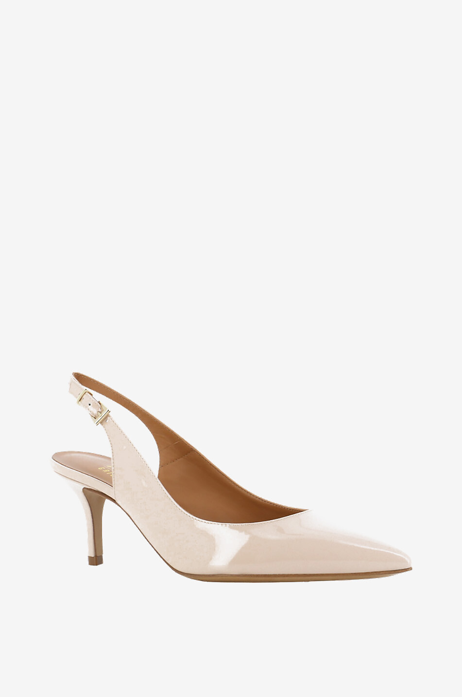 Escarpins à bride arrière en cuir verni 65