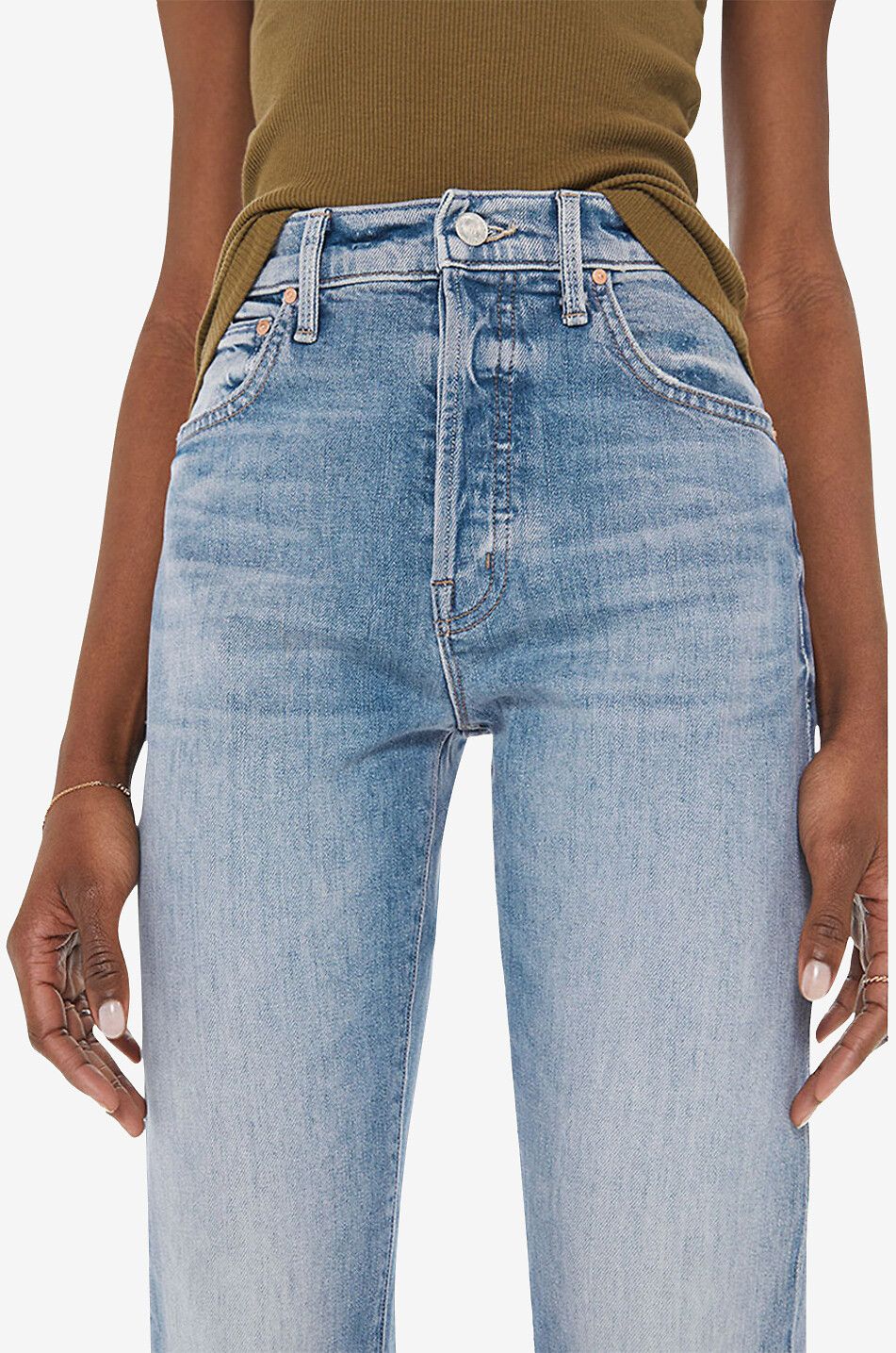 Jean droit en coton High Waisted Hiker Hover