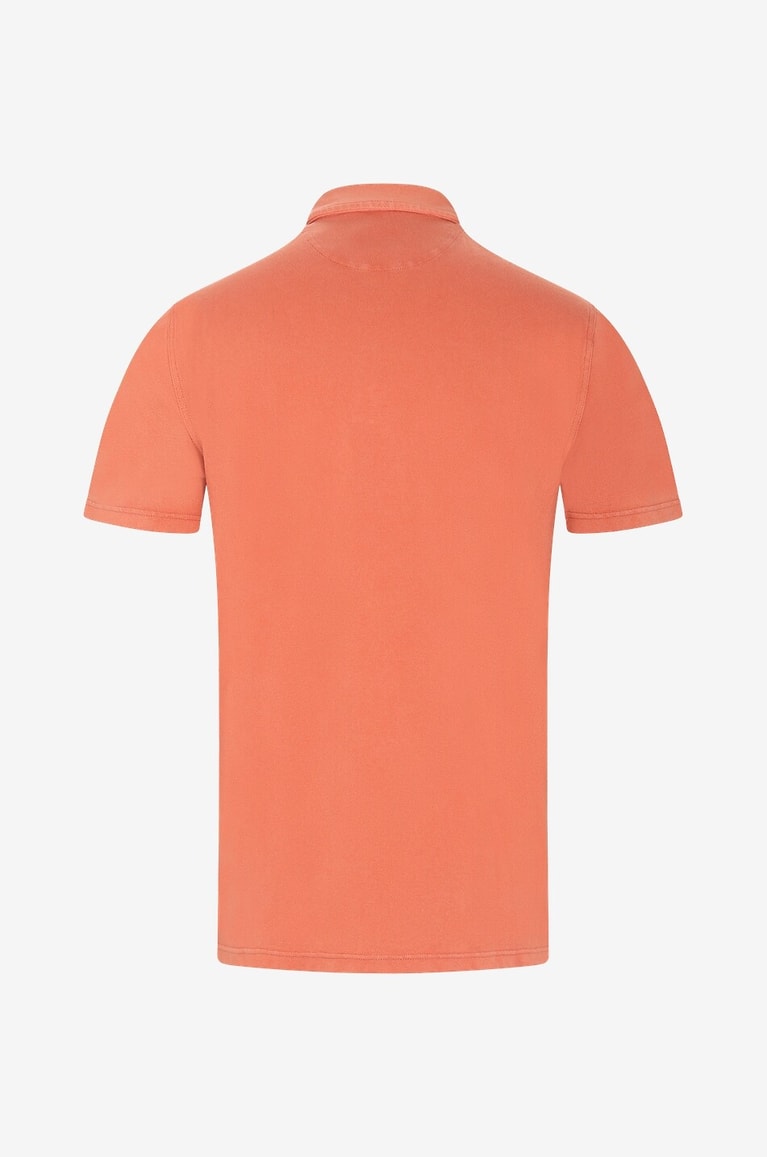 FEDELI Polo manches courtes en coton Tommy MM PI Homme ORANGE 2