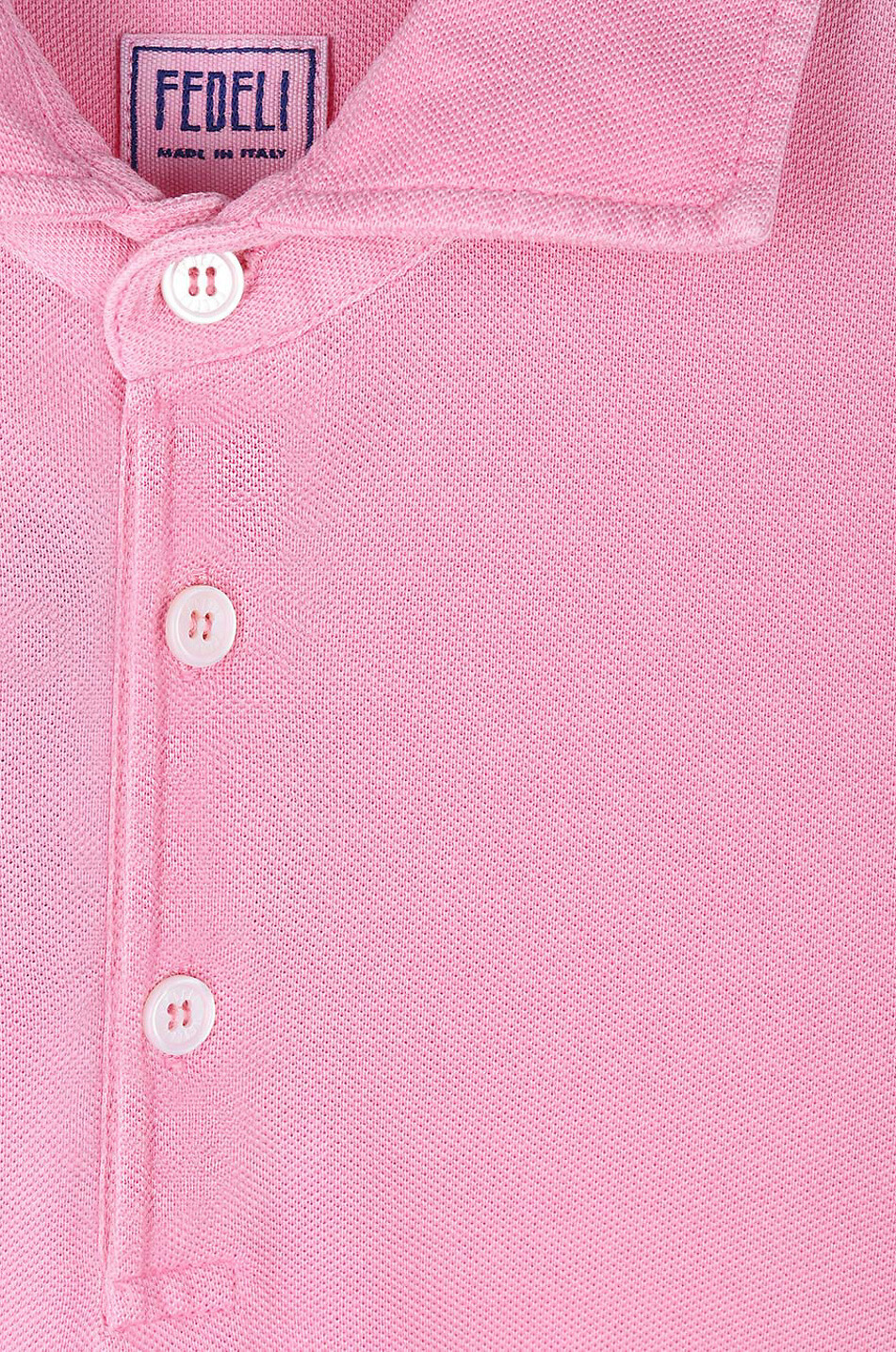 FEDELI Polo manches courtes en coton Tommy MM PI Homme ROSE 3