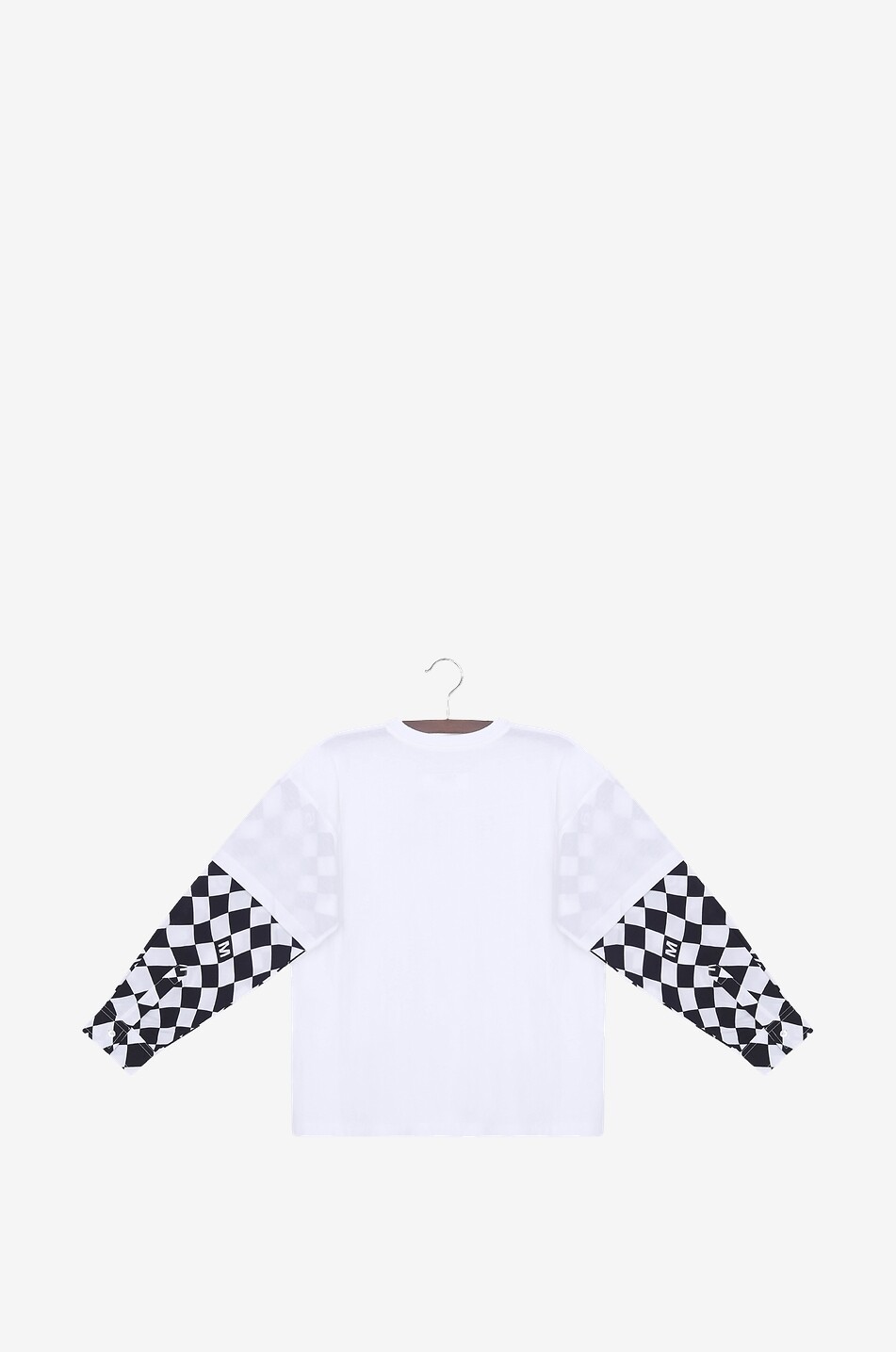T-shirt garçon bi-matière MM6 Checkerboard