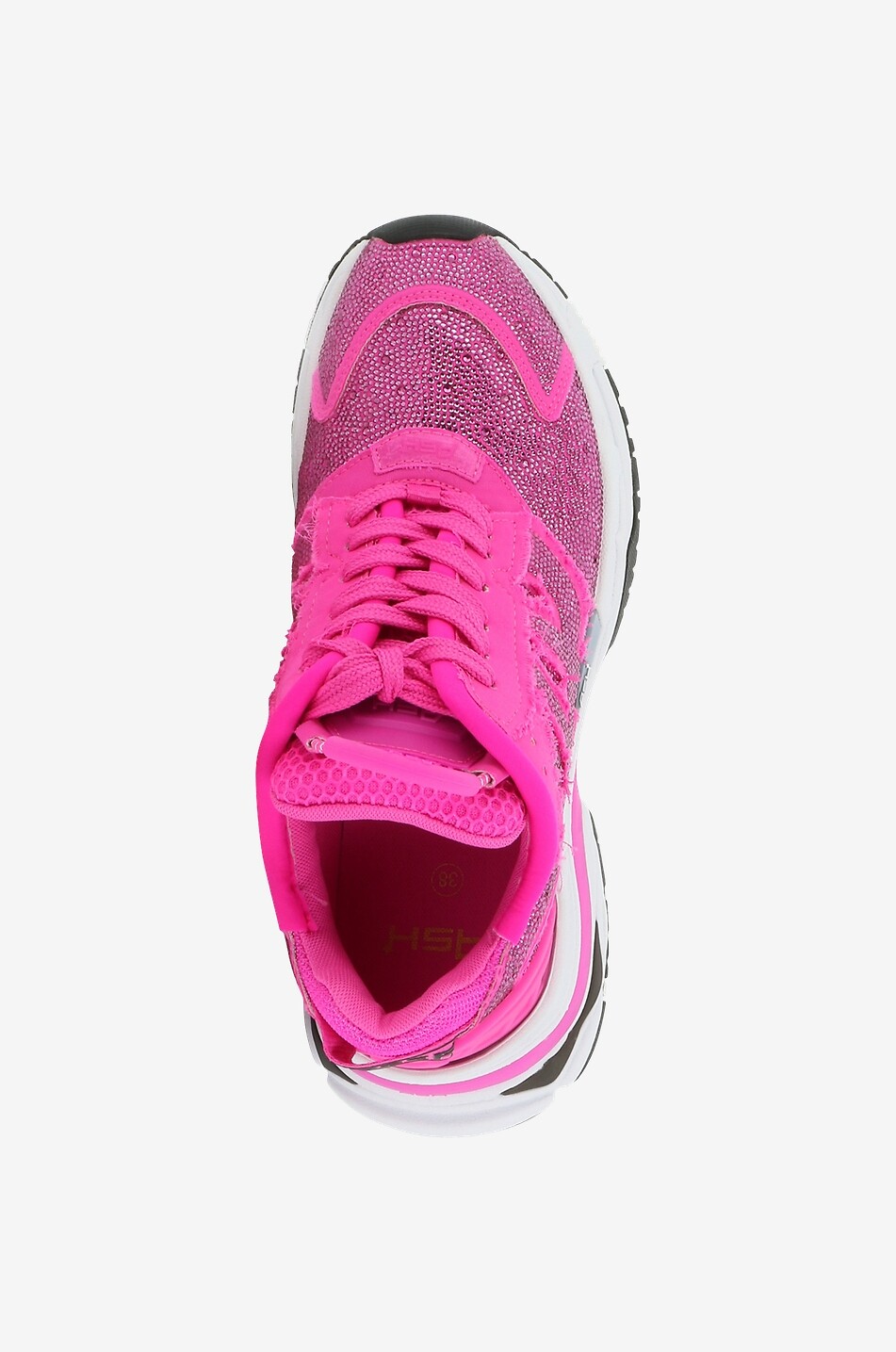 Baskets basses à lacets en nylon Race Strass