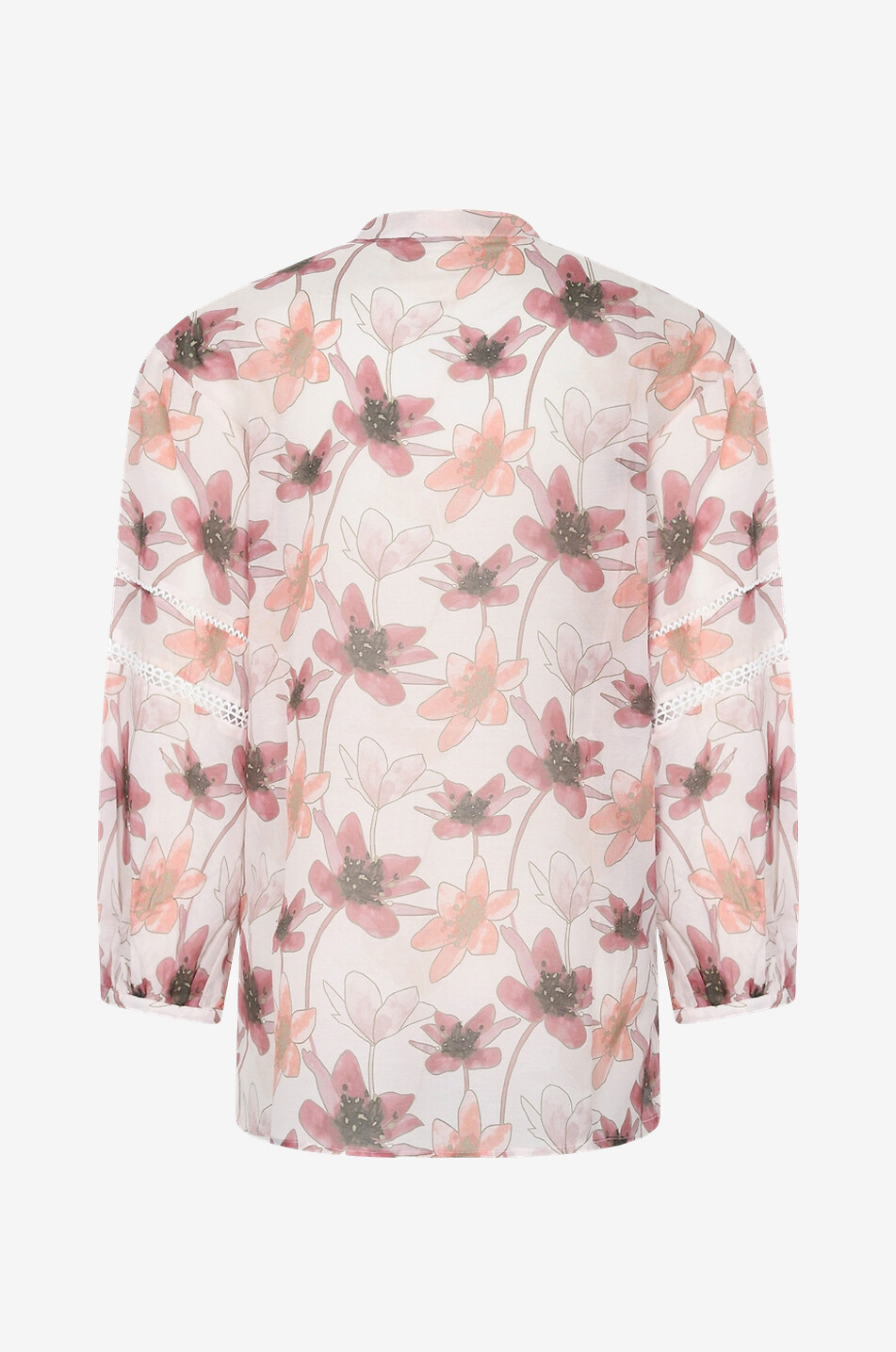 Langärmelige Bluse aus Baumwolle und Seide Limota