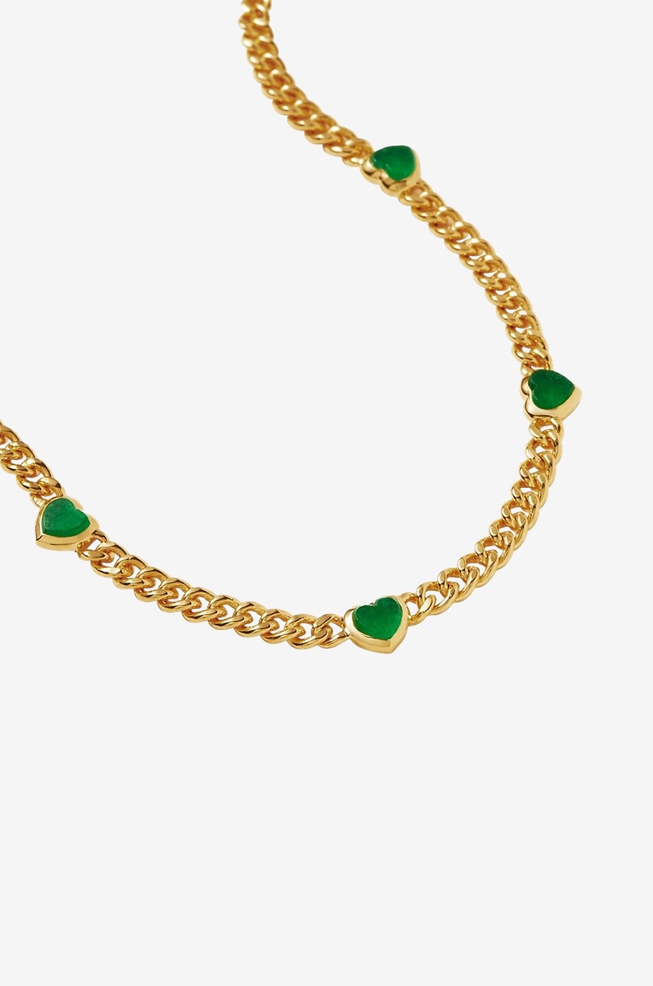 MISSOMA Jelly Heard gold-tone necklace with chalcedony Women GREEN 2