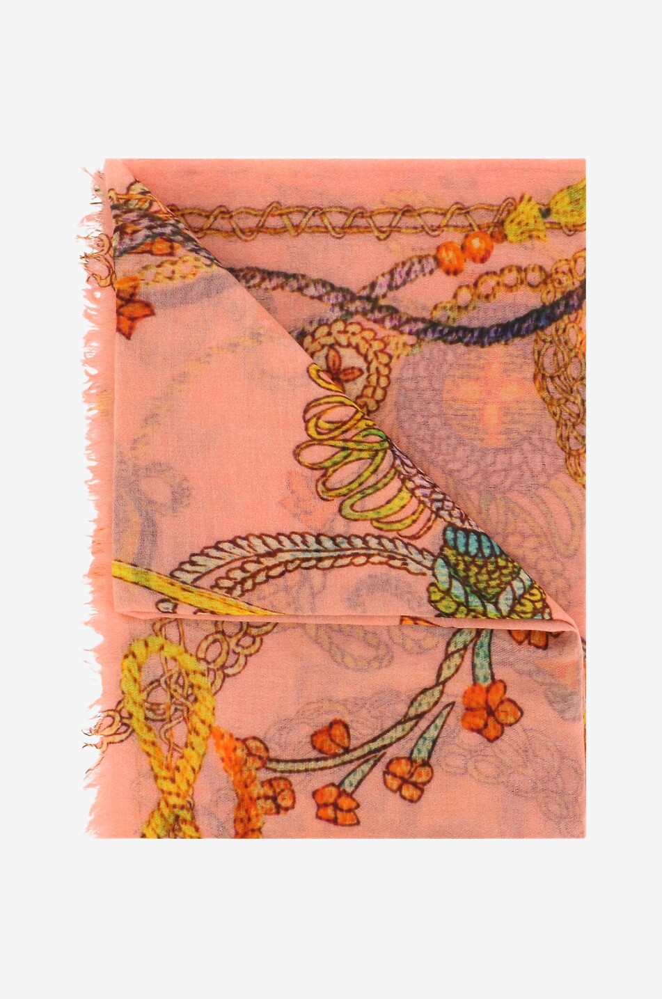 SIMONE BRUNS Stola aus Kaschmir Vintage Horses Damen ROSA 2