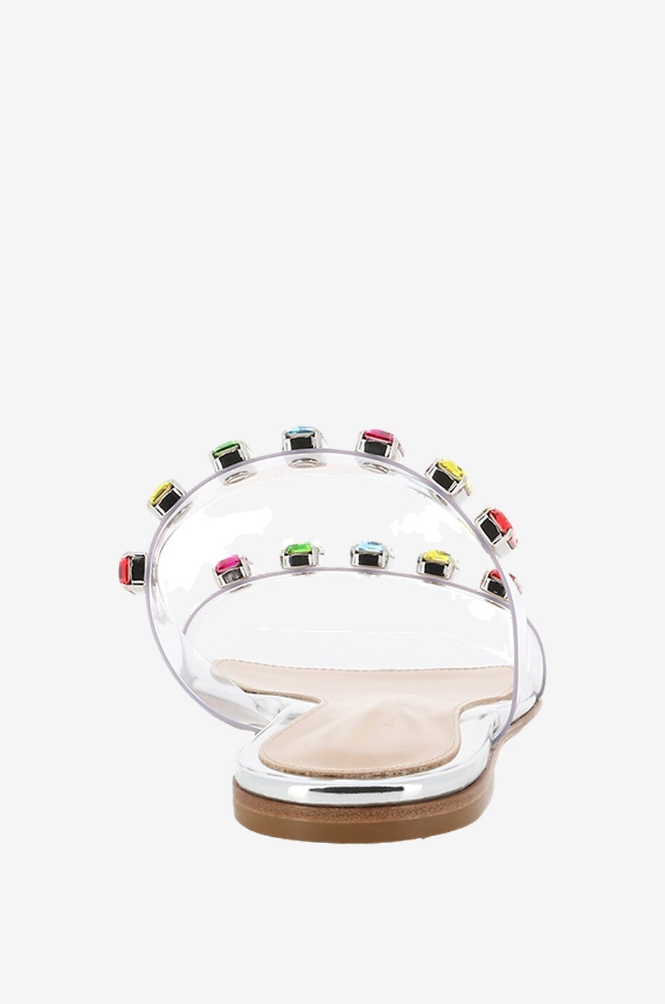 GIANVITO ROSSI Mules plates ouvertes en plexiglas Atomic Gem Femme MULTICOLORE 4