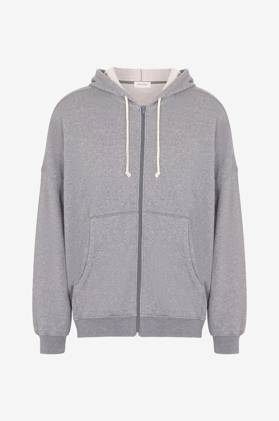 AMERICAN VINTAGE Sweat-shirt zippé à capuche en coton biologique Ganow Homme GRIS 1