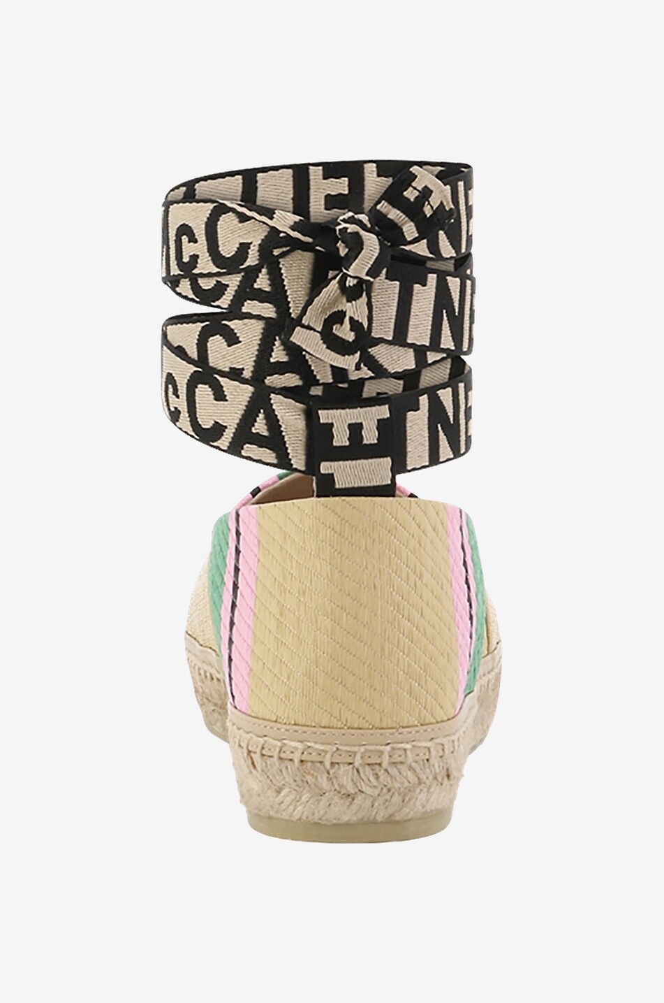Espadrilles plates tressées à rayures Gaia