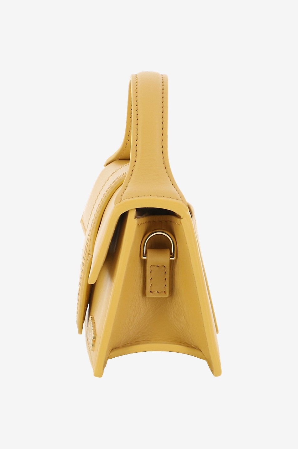 JACQUEMUS Le Bambino small smooth leather flap bag Women YELLOW 4