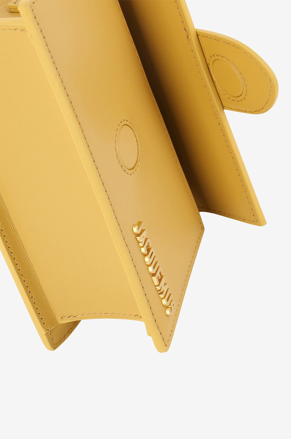 JACQUEMUS Le Bambino small smooth leather flap bag Women YELLOW 6