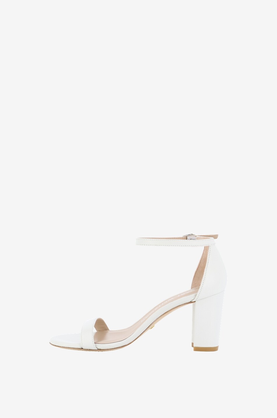Sandales en cuir de veau à talon carré Nearlynude 80