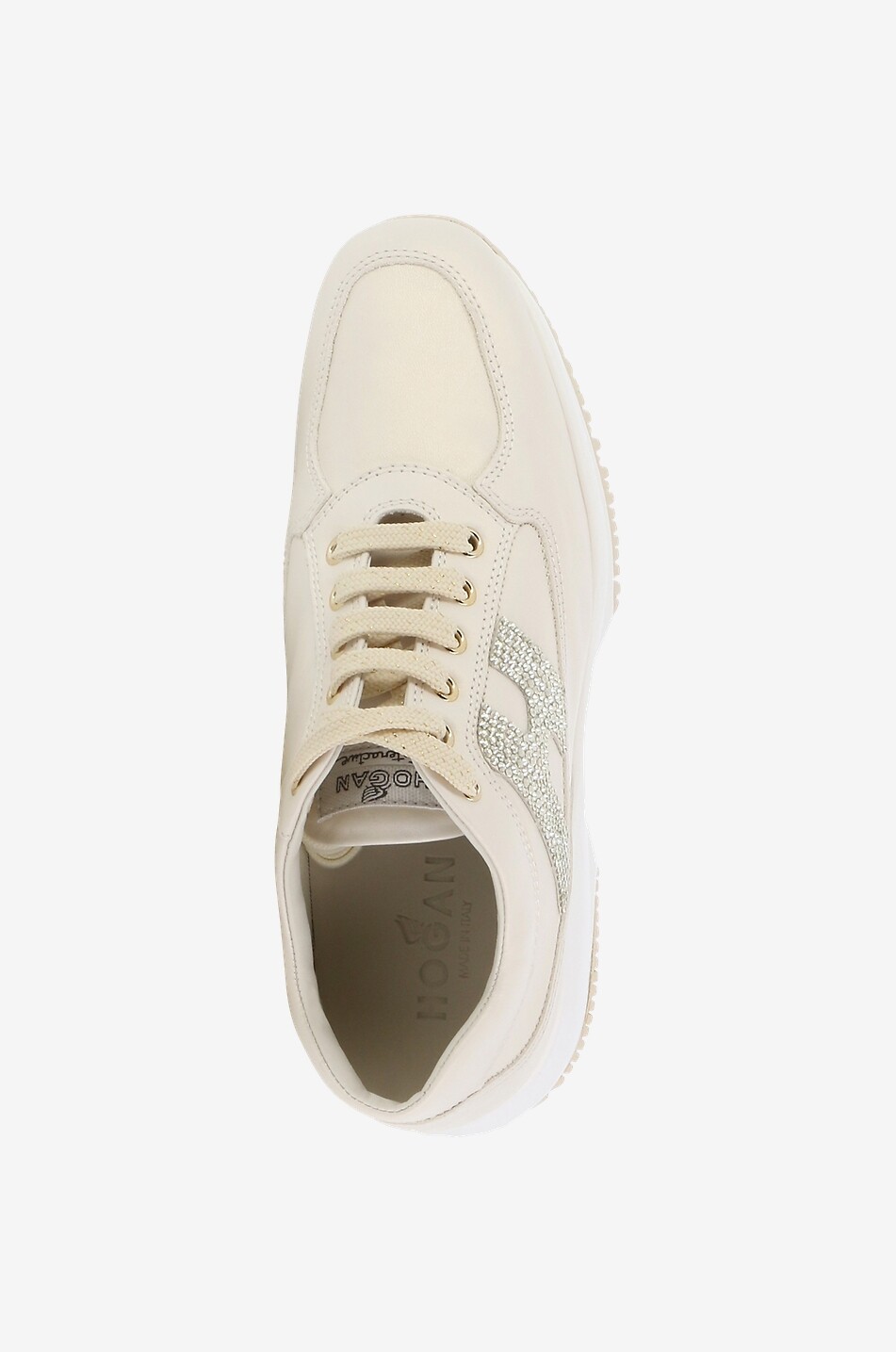 HOGAN Niedrige Schnürsneakers aus Leder von Hogan Interactive Damen CREMEFARBEN 5