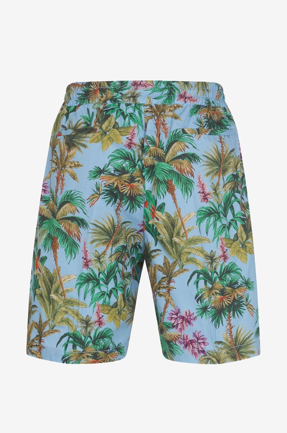 Bermudas mit Palmenprint aus Baumwolle