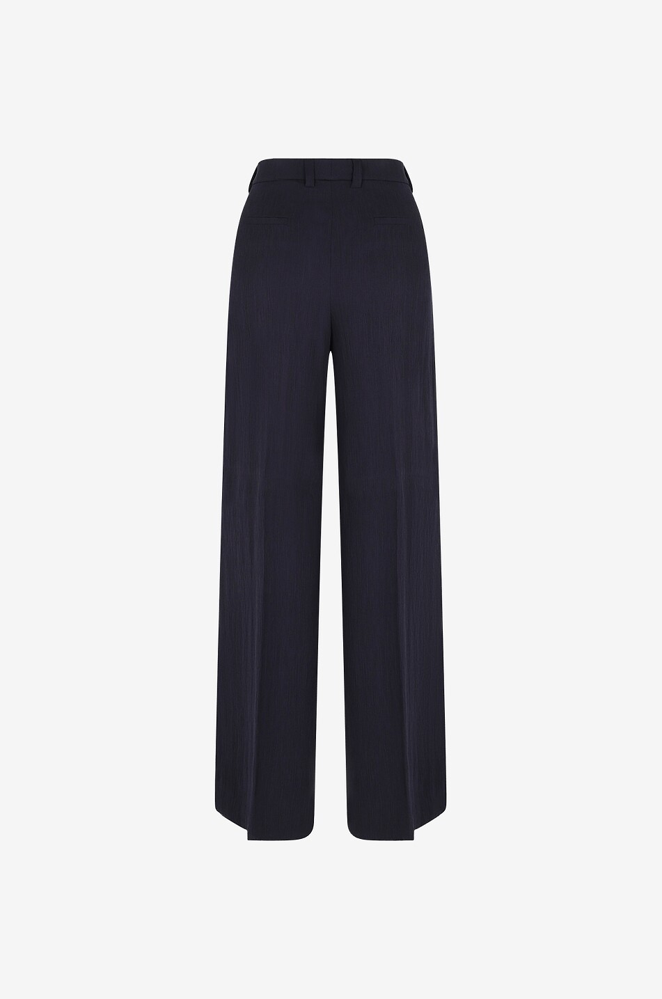 SLOWEAR Pantalon large taille haute en crêpe effet froissé Neera Femme BLEU FONCE 2