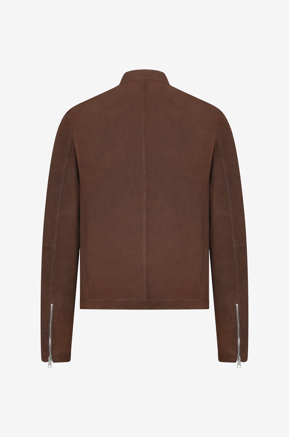RUFFO Lightweight zip-up suede jacket Men BROWN 2