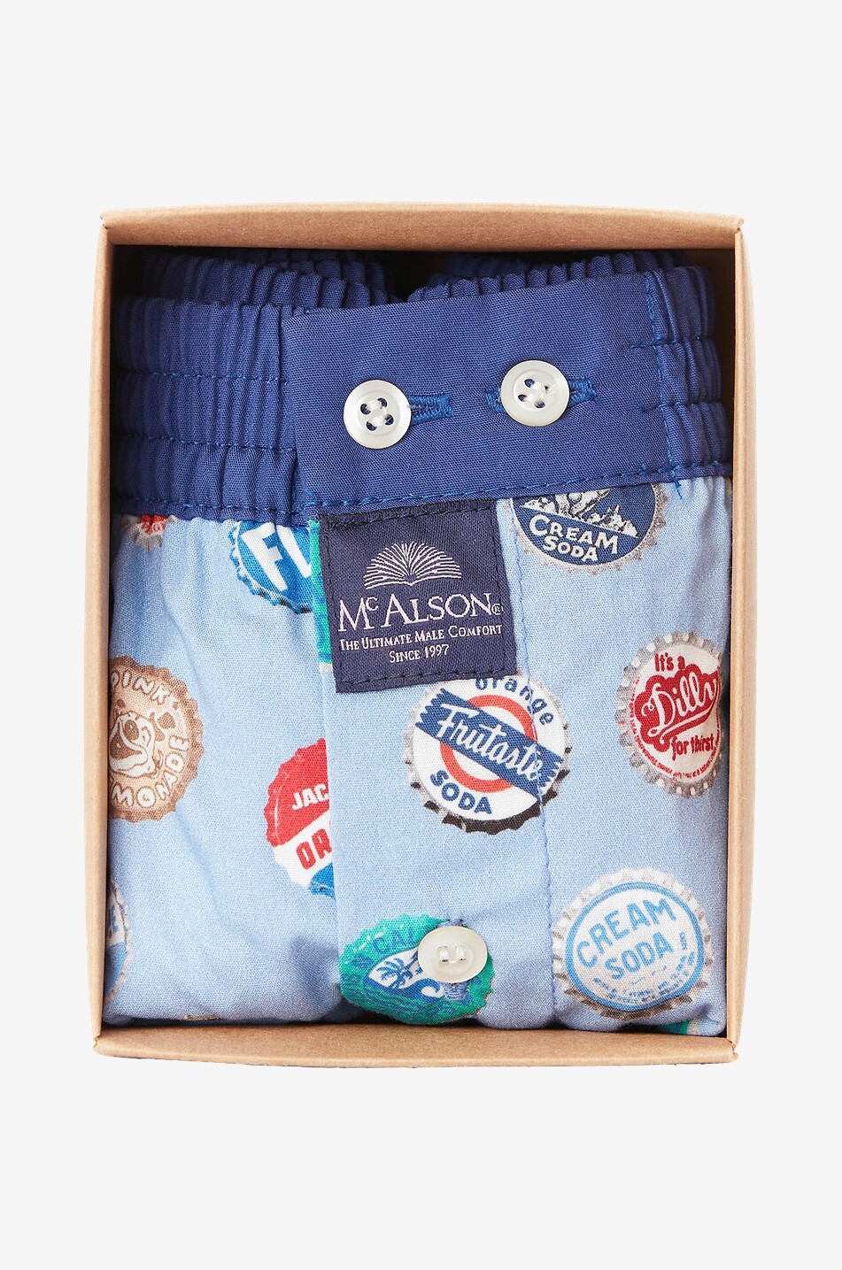 MC ALSON Bedruckte Boxershorts Herren HELLBLAU 2
