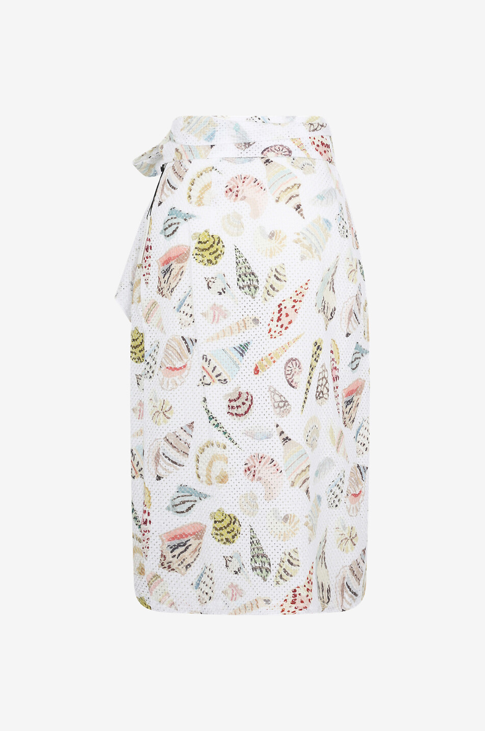 Jupe portefeuille mi-longue en coton Seahaven