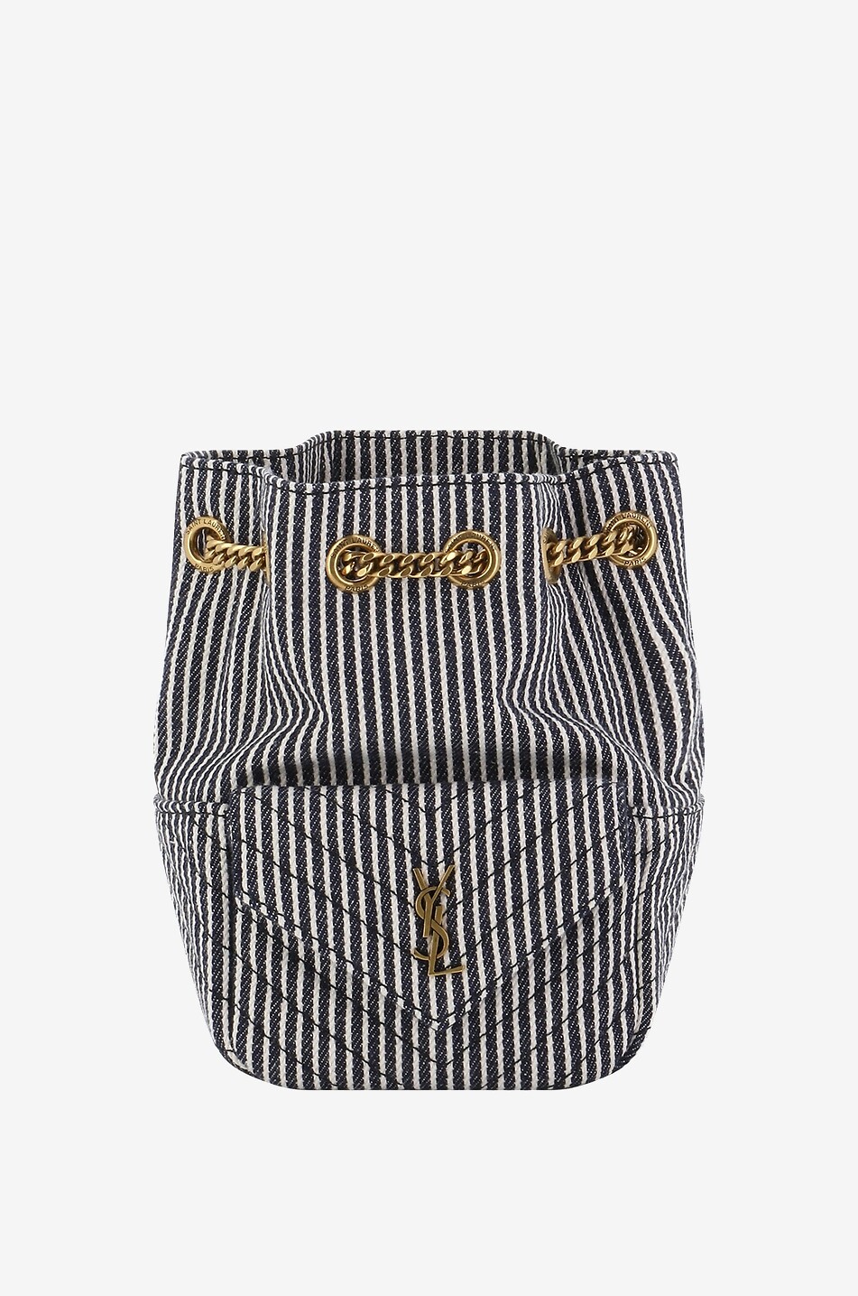 Bucket-Tasche aus gestreiftem Denim Joe Mini