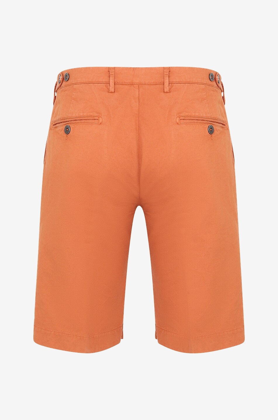 B SETTECENTO Bermuda en coton et lin Homme ORANGE MOYEN 2