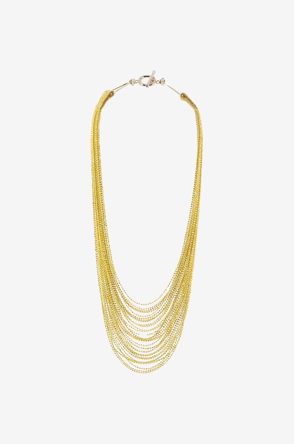 Collier multi-rangés en perles scintillantes