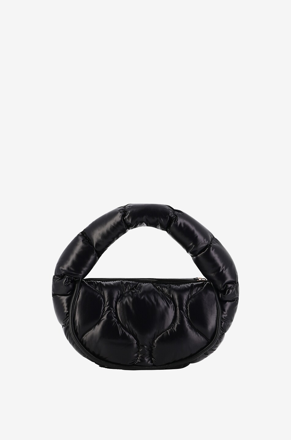 MONCLER Hobo-Tasche aus gestepptem Nylon und Leder Delilah Damen SCHWARZ 3