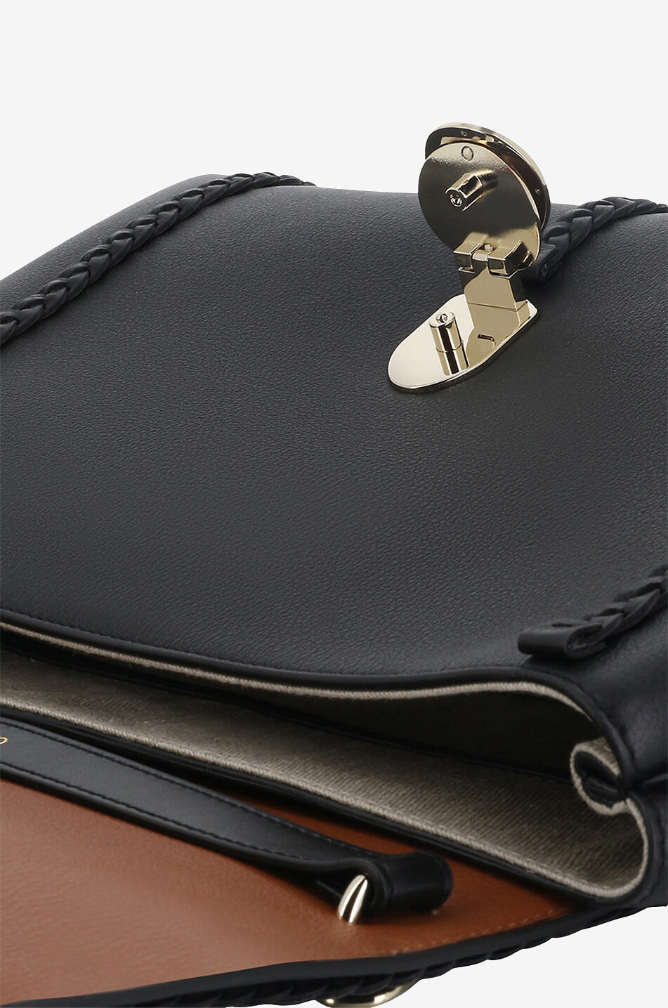CHLOE Sac porté épaule en cuir grainé souple Penelope Large Femme NOIR 5