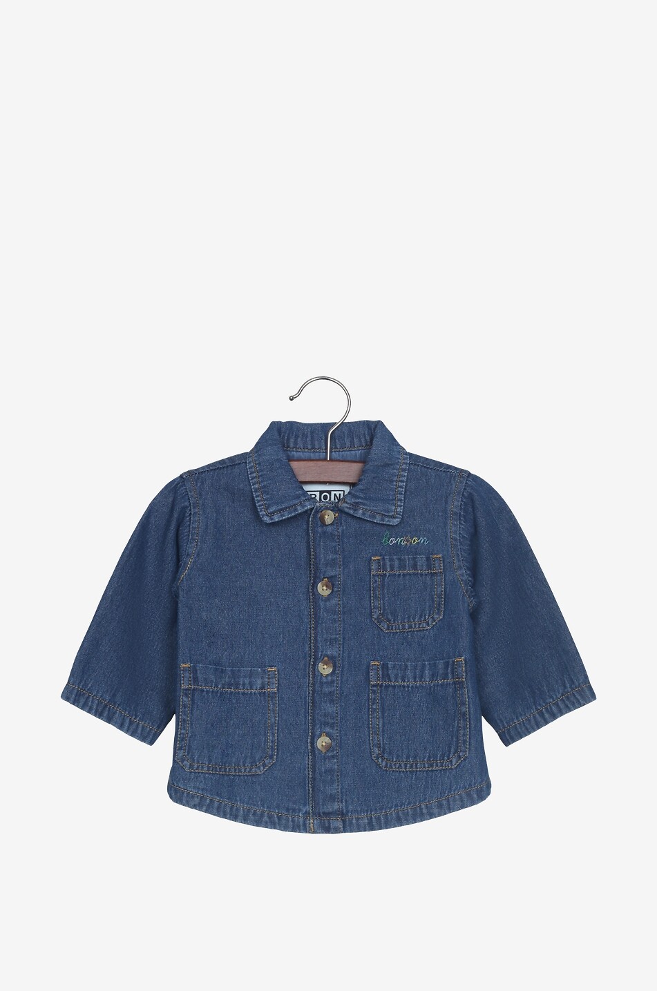 BONTON Hemd für Babys aus Baumwolle Baby BLAU 1