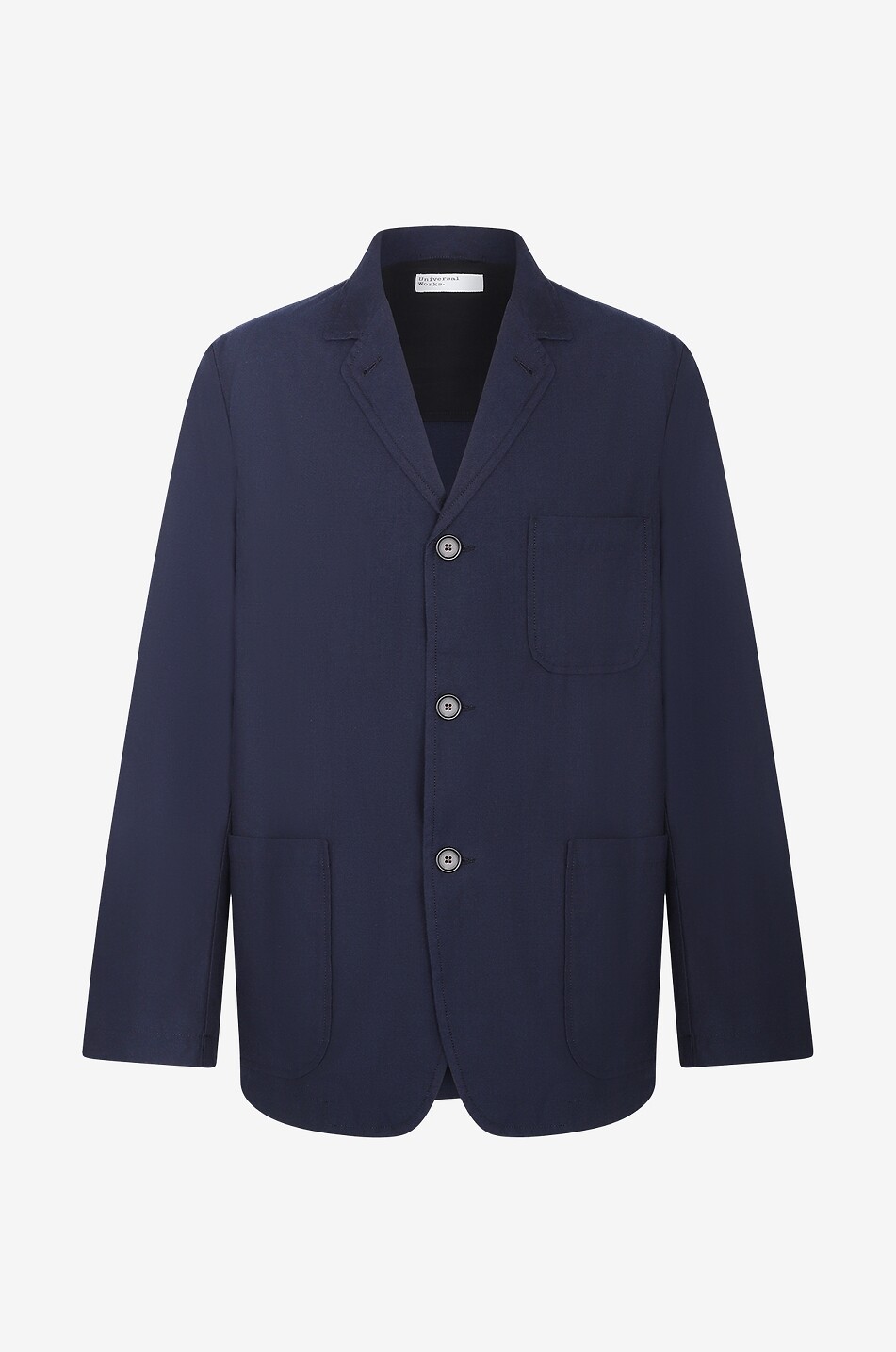 UNIVERSAL WORKS Cotton and wool jacket Men DARK BLUE 1